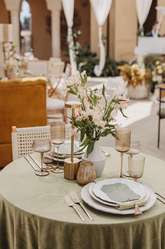 jc designs weddings and events wins best design award the styled challenge temecula ca green tablecloth