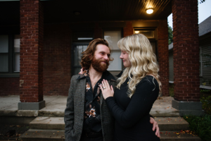 romantic midtown memphis proposal a photographer and musicians love story gazing and smiliing