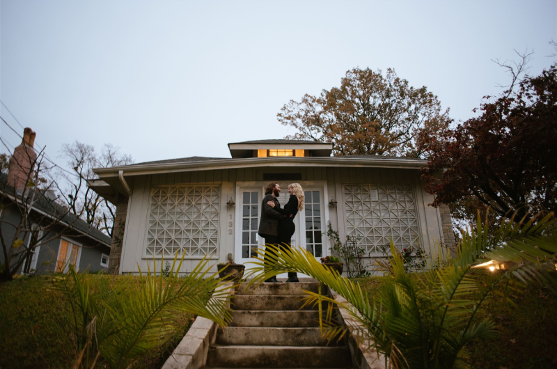 romantic midtown memphis proposal a photographer and musicians love story in front of thier home romantic midtown memphis proposal a photographer and musicians love story in front of thier home