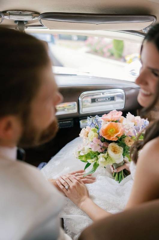 southern garden wedding inspiration at magnolia manor new bern nc styled shoot in the car