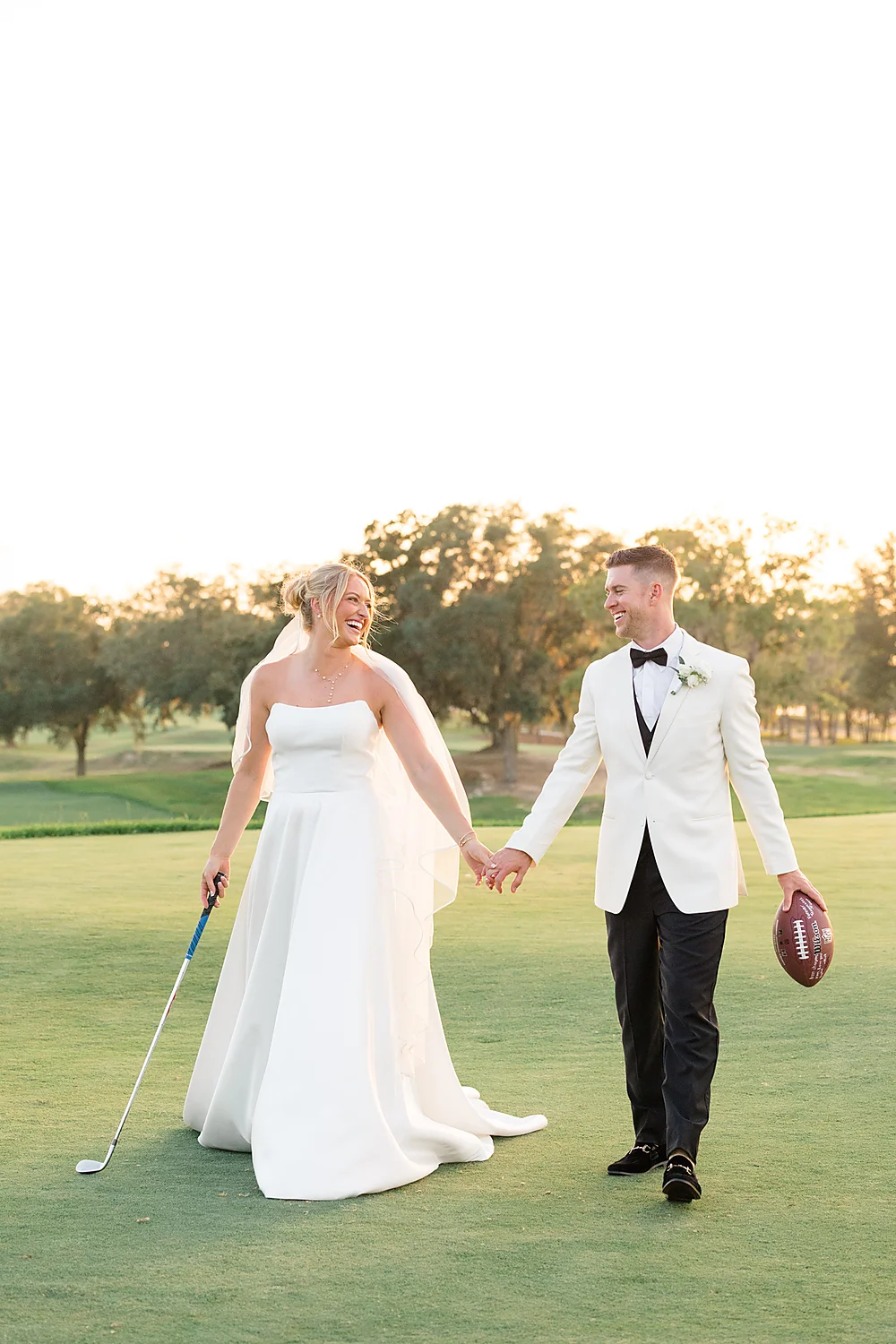 Cailyn Henderson Chandler Whitmer bride groom golf football Florida Susan Elizabeth Photography