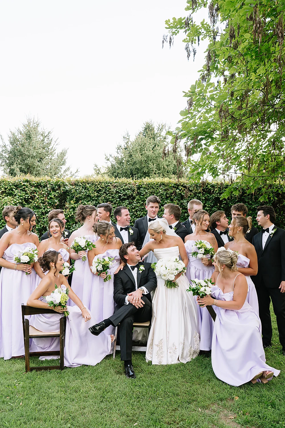 Liza Holley Jonathan Kosier joyful wedding party group outdoor Glendale Kentucky Rooted In Wild Photo