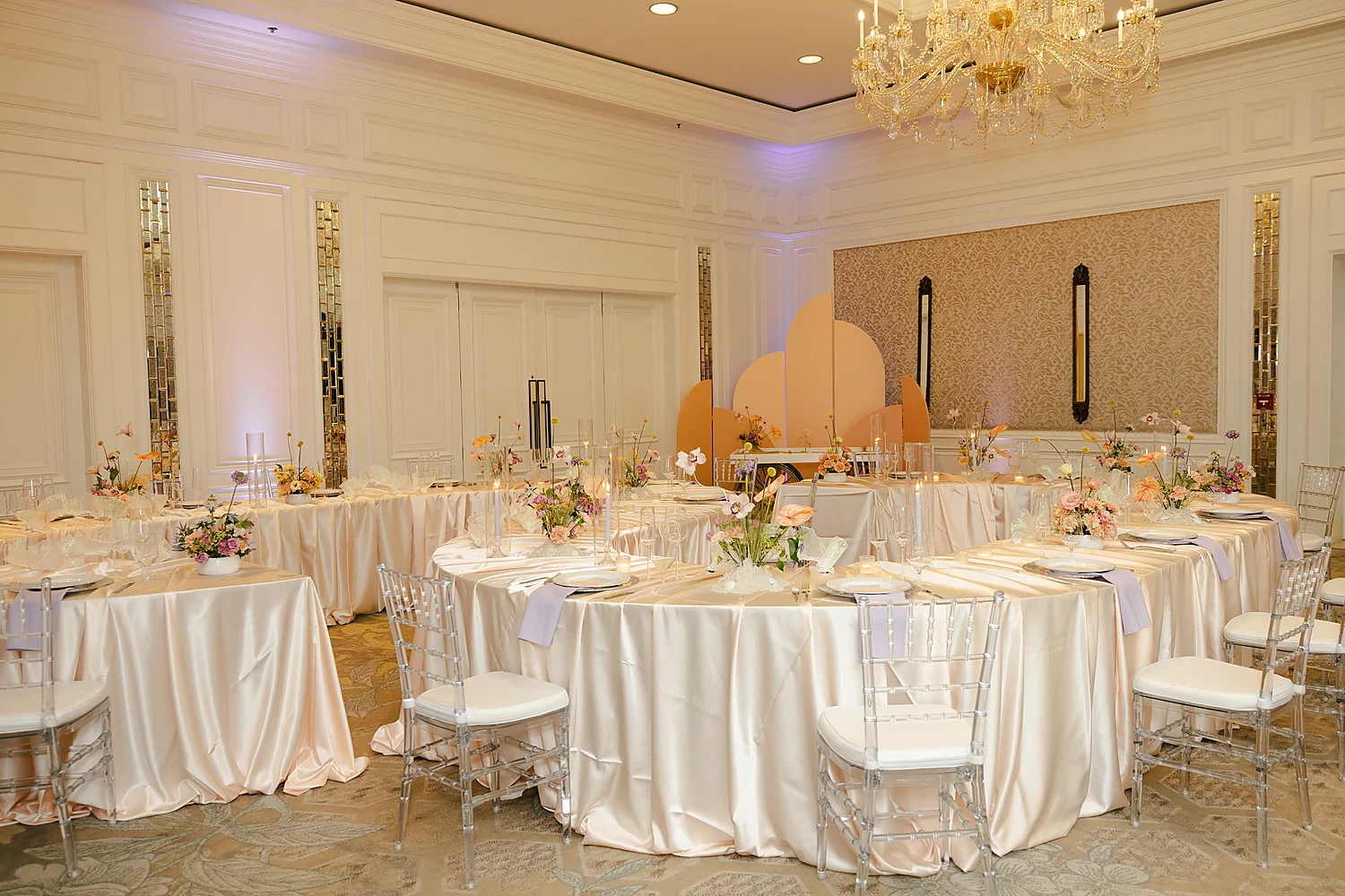 Mod Events Designs Eau Palm Beach elegant pastel wedding reception luxurious Sia Weddings Photography