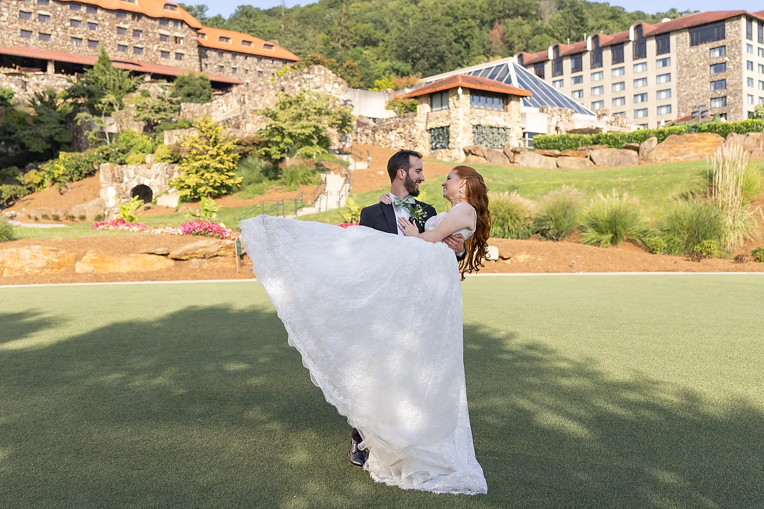 Wedding Connections Designs Omni Grove Park Inn The Styled Challenge Asheville groom carrying bride wedding Wedding Connections Designs Omni Grove Park Inn The Styled Challenge Asheville groom carrying bride wedding