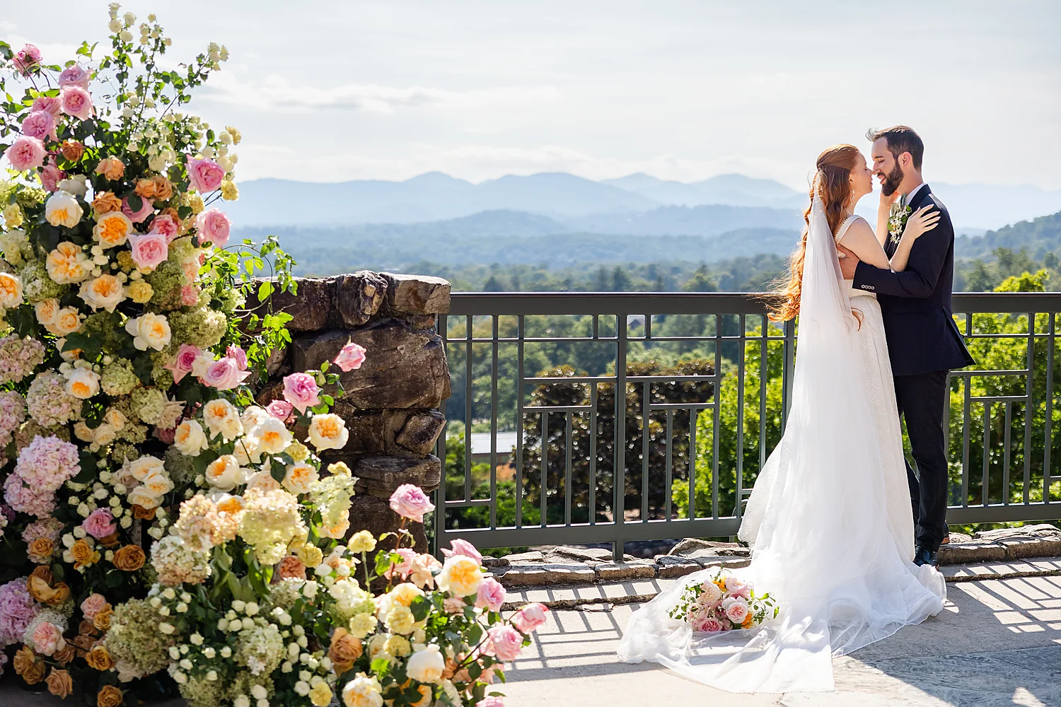 Wedding Connections Designs Omni Grove Park Inn The Styled Challenge Asheville mountain wedding flowers couple Wedding Connections Designs Omni Grove Park Inn The Styled Challenge Asheville mountain wedding flowers couple