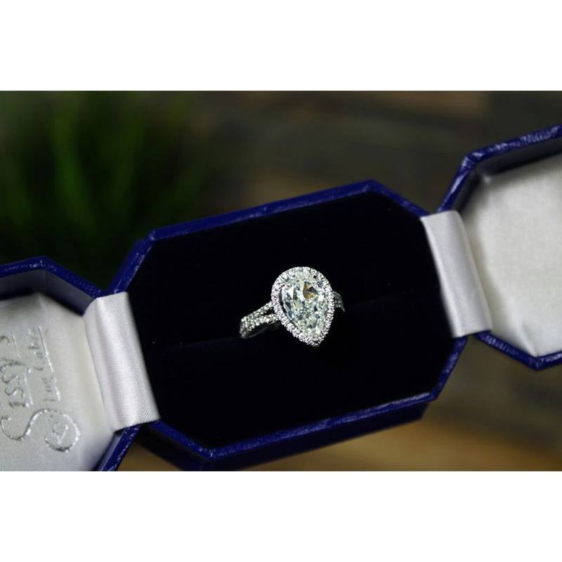 Sissys Log Cabin Pear Diamond Ring