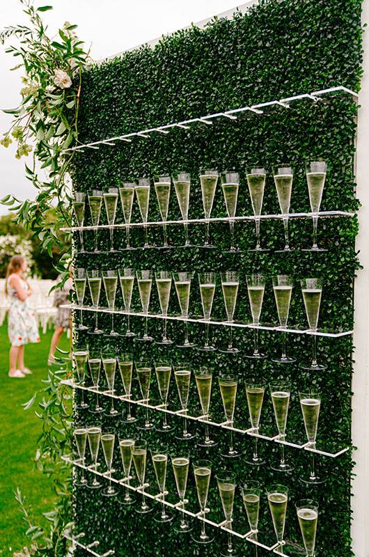 MacKenzie Paul And Scott Hess Alys Beach Florida Wedding Reception Champagne Wall