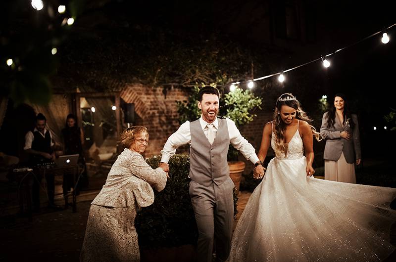 Stephanie MacLaughlin And Zachary Newell Couple And Mom Dancing