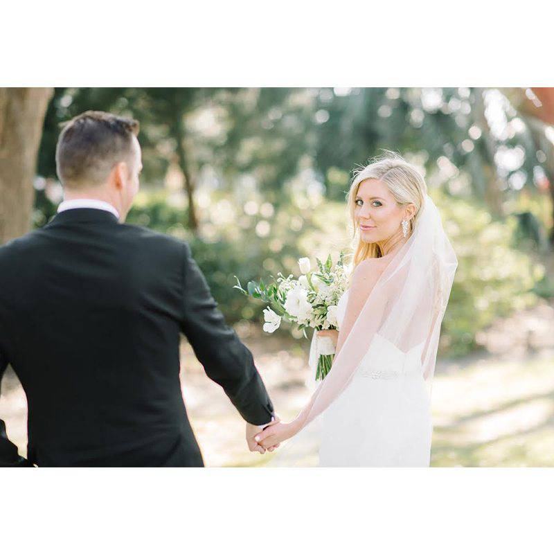 Cervone Real Wedding Bride Looking Over Shoulder