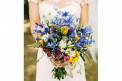Ashlye McCormick Design bridal bouquet wildflower blue
