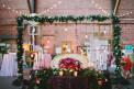 The Big Fake Wedding Head Table Decorated background