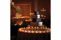 Weddings by Lulu Dim lit Wedding reception tiered wedding cake