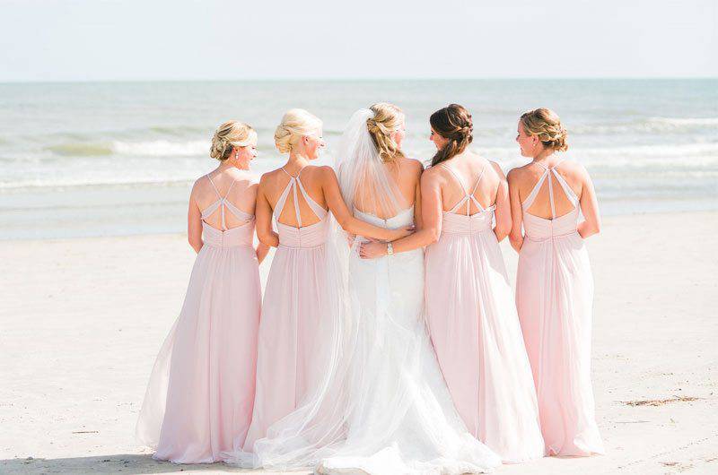 Wild Dunes Resort bride bridesmaids beach