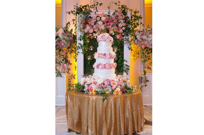 Bella Blooms Floral Tiered Wedding Cake Rose Decorations