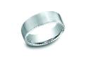 Benchmark Wedding Rings silver jagged edge cuts