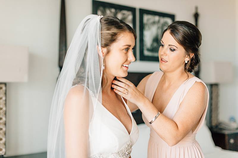 Courtney Hannan & Matthew Woltz Sandals Resort Bride And Bridesmaid Getting Ready 