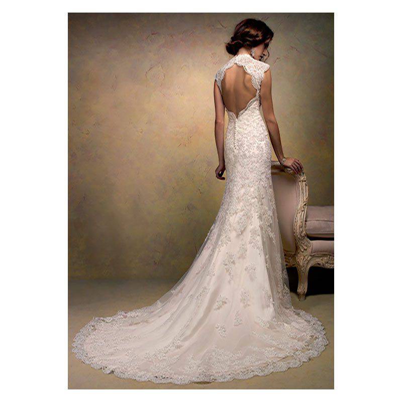Oxford Bridal Long Open Back Dress