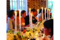 Historic Rice Mill guests at reception dinner taper candles