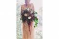wildflowers inc fall Autumn bridal white rose red greenery bouquet 