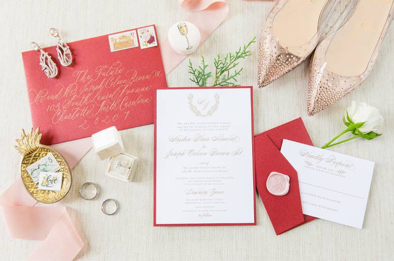 Kristin Almond & Jay Brown Wedding Invitation