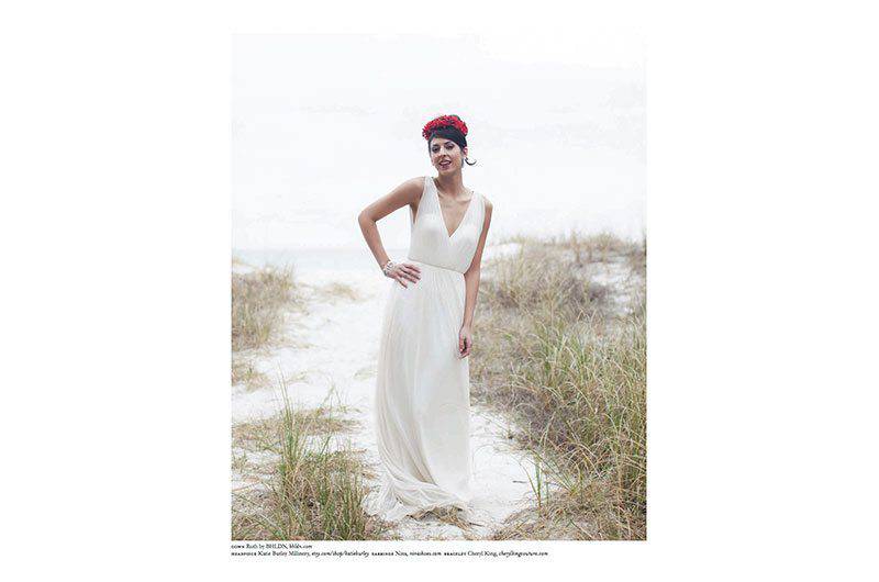 Heather Cosmetics bride beach photo