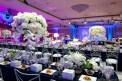 Southern Event Planners lighted reception white rose flower arrangements