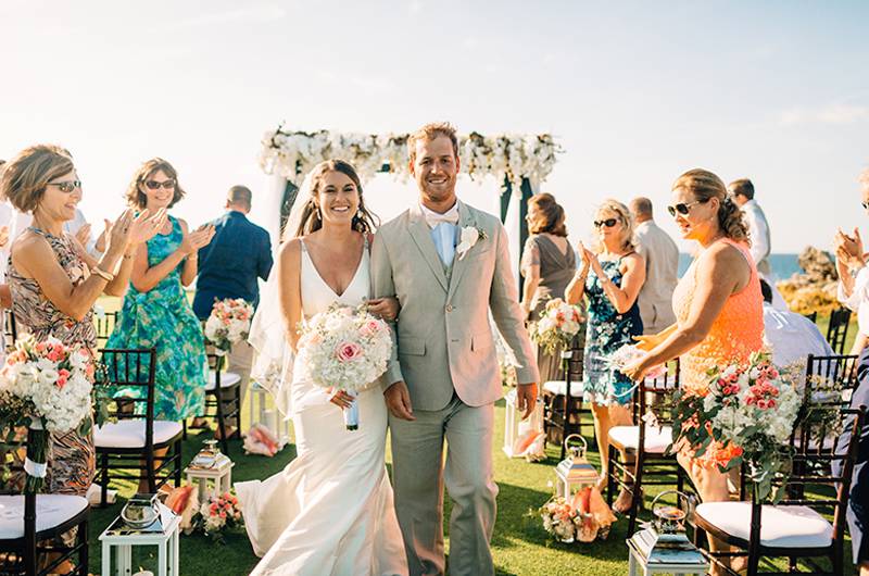 Courtney Hannan & Matthew Woltz Sandals Resort Husband And Wife Down The Aisle 