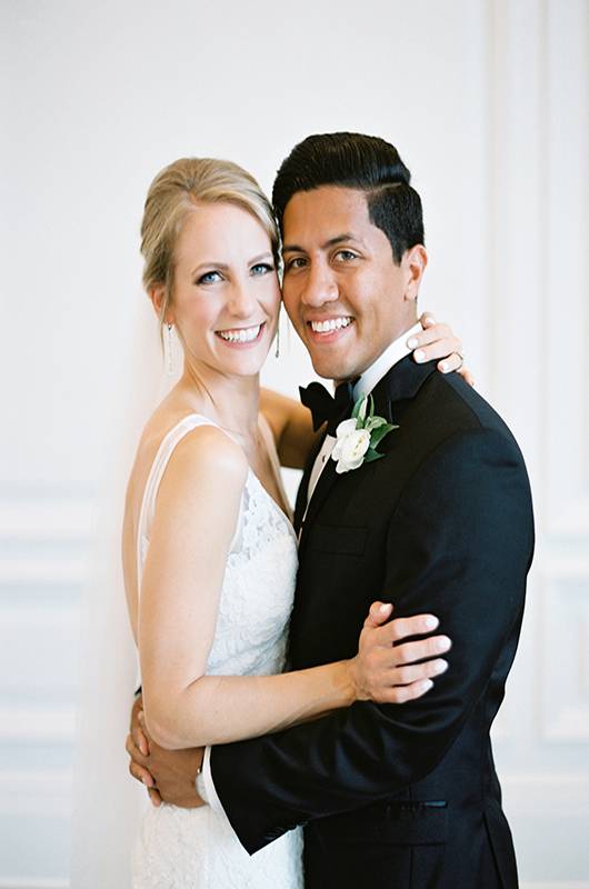 Christina Herubin And Afnajjer Hernandez Bride And Groom Portrait Photo