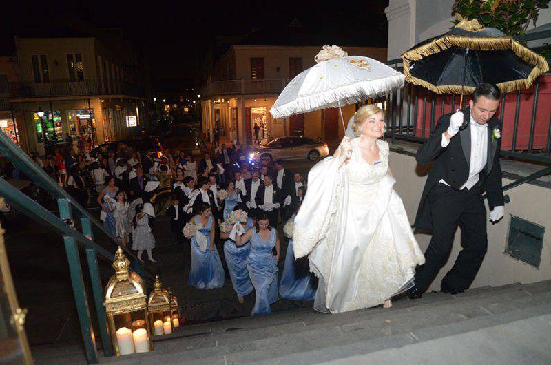 The Jaxson Wedding Party Entering venue steps