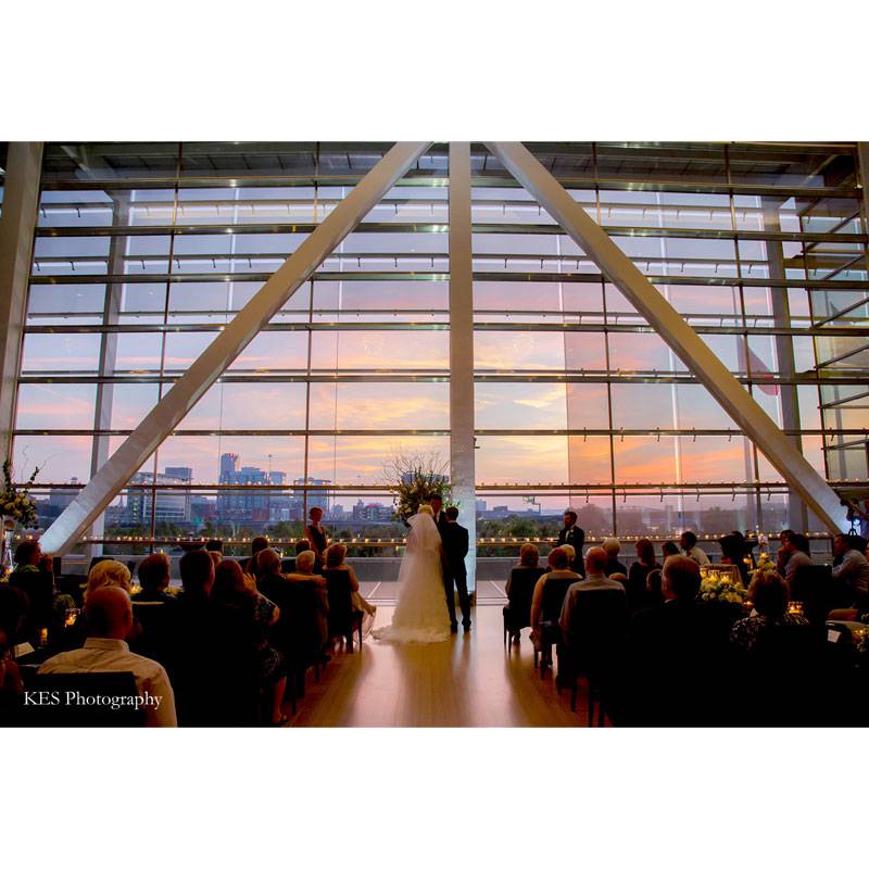 Clinton Presidential Center 3 Ceremony With Sunset