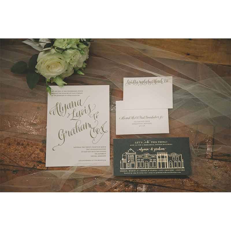 Real Wedding Alyana Lewis & Graham Cox Invite