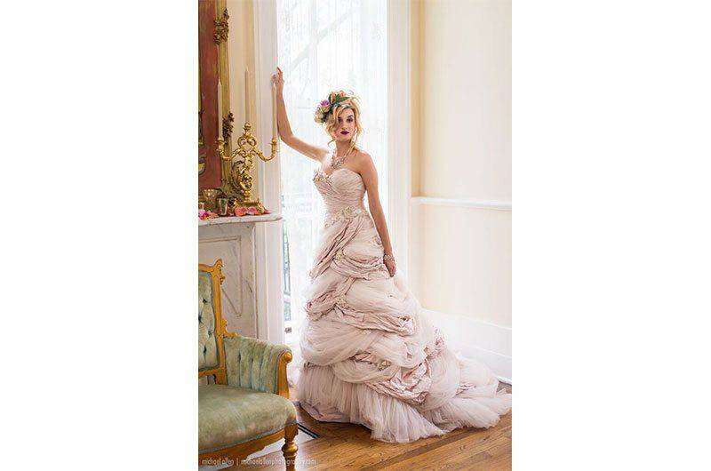 Michael Allen Photography Pink Dress Layered by candelabra 