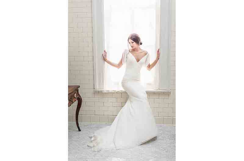 Annesdale Wedding and Events Mansion indoor windowsill bride