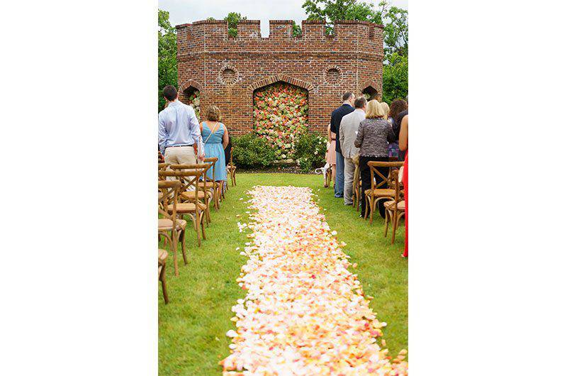 Tanarah Luxe Floral Wedding Ceremony Flower Petal Aisle Floral Wall 