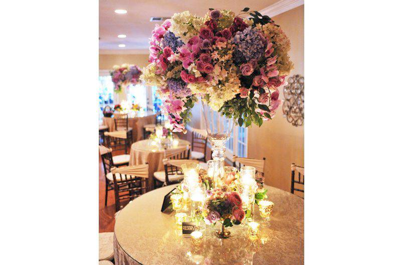 Bella Blooms Floral  Centerpiece Round Table Venue