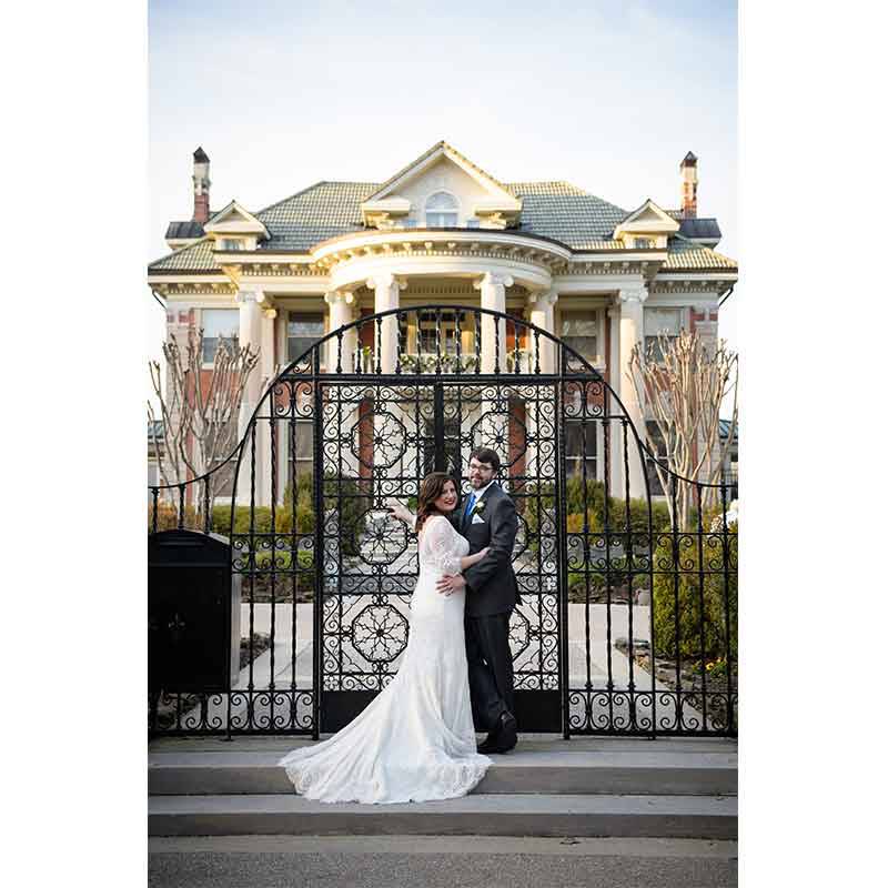 Real Wedding Rebecca Burks Hunter Coleman Ceremony Gates