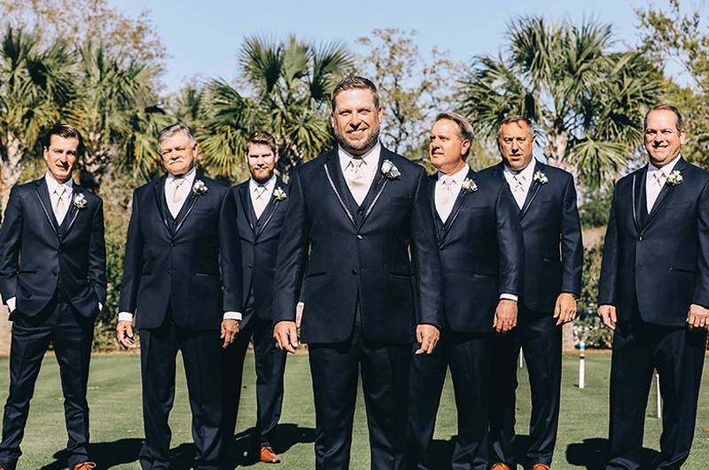 Lauren Kirby And Adam Byerly Real Wedding Groomsmen Group Photo 