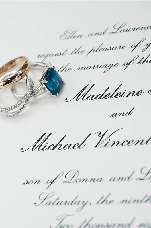 Madeleine Macks And Michael Fazzinos Real Wedding In Baltimore Maryland Invitations And Wedding Rings