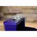 Sissys Log Cabin Ring With Halo On Top Of Box
