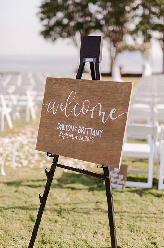 Brittany Wise And Dalton Roe Welcome Sign