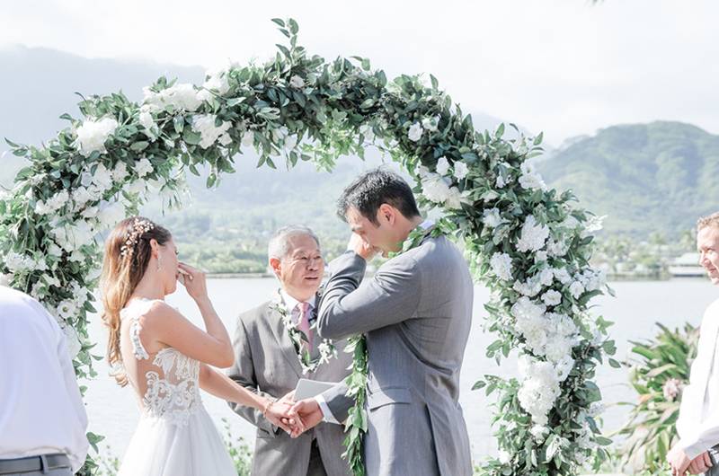 Lauren Miller And Matthew Yen Bride And Groom Ceremony Tears