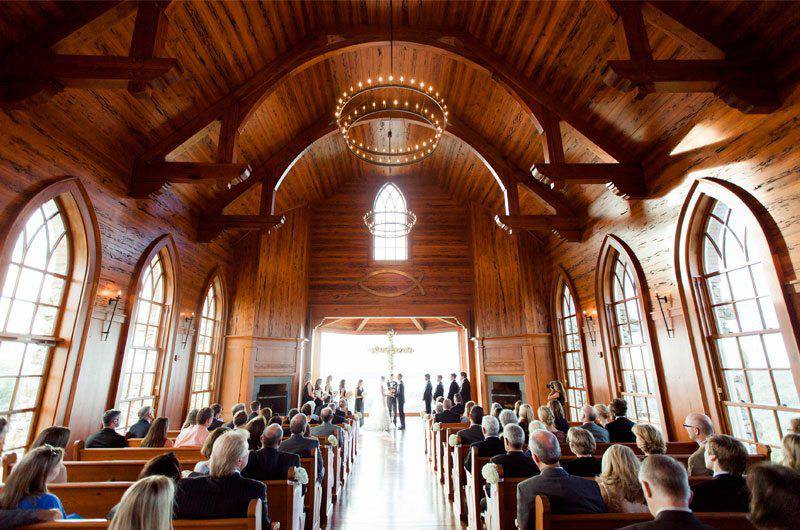 Big Cedar Lodge chapel top of the rock wedding aisle ceremony