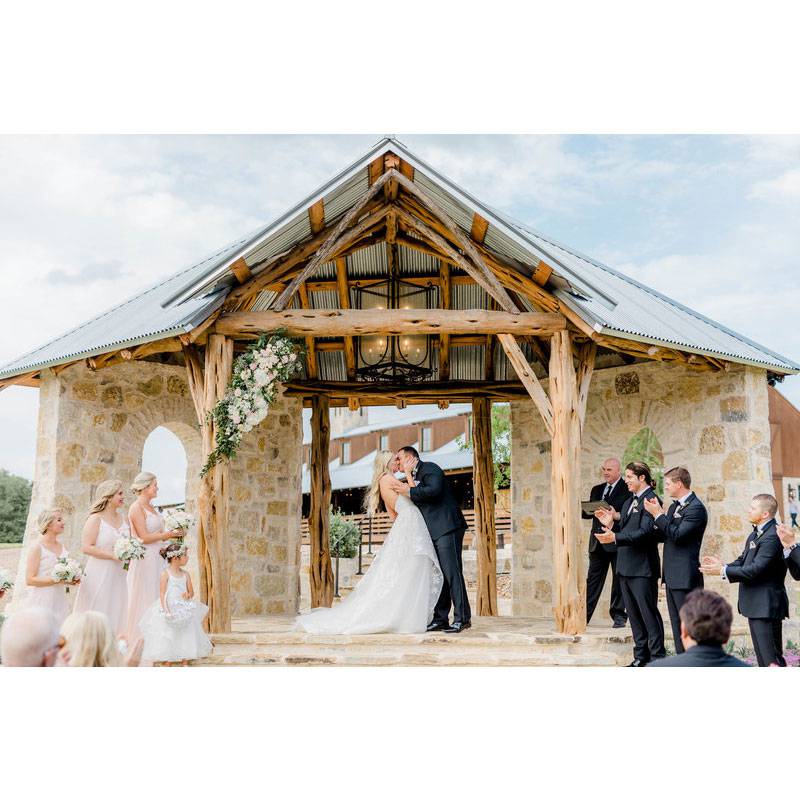 Hidden River Ranch Weddings & Events Couple Married Under Pavilion