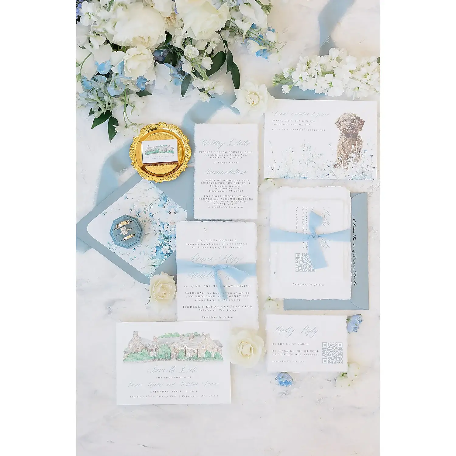 Susan Elizabeth Photography elegant wedding invitation suite Florida Wedding Photography