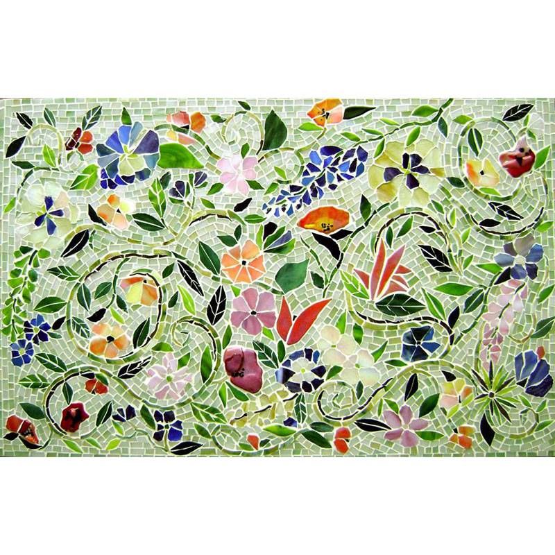 Designer Glass Mosaics LLC Floral Mosaic