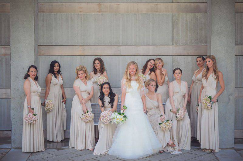Tanarah Luxe Floral bride bridesmaid bouquets group photo