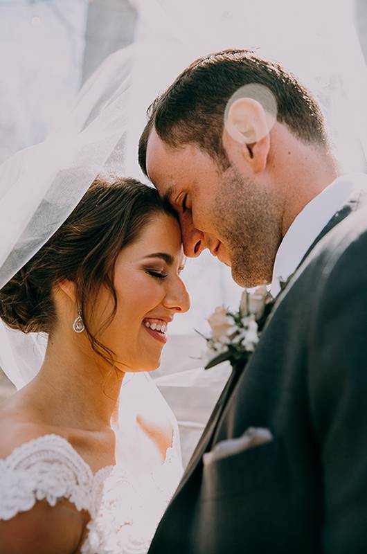 Katie Cannon & Cody Jordan Bride & Groom Face Close Up