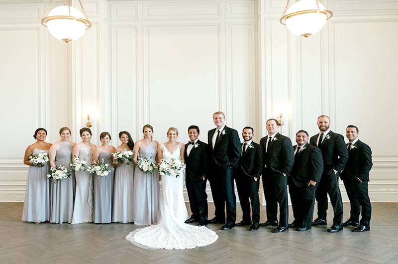 Christina Herubin And Afnajjer Hernandez Full Bridal Party