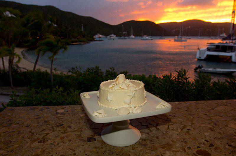 Bitter End Yacht Club seashell cake