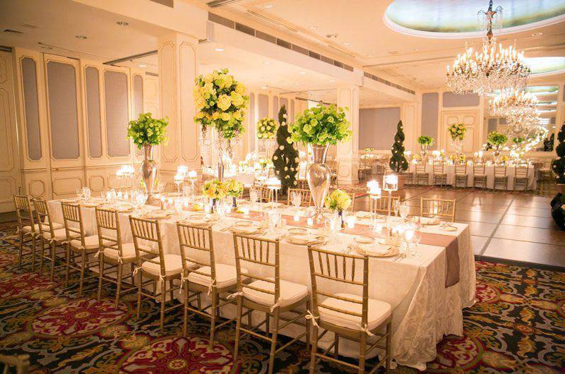 Omni Royal Orleans seated dinner reception dance floor chandelier